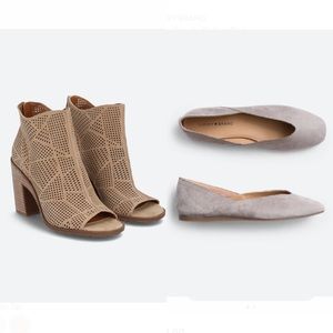 New!! Bundle of Lucky Leather Shoes Flat and LugHeel  ZipBack Sandal Grey Size 8